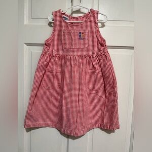 Vintage OshKosh B’Gosh Girls Gingham Dress Size Pink Floral